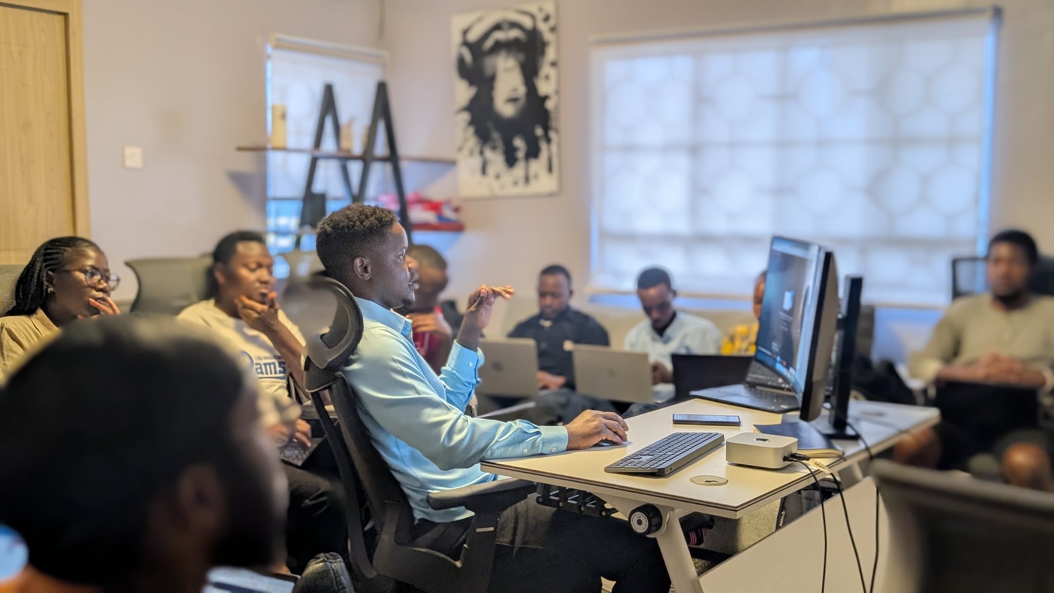 Participants attending a mentor-led technical session.